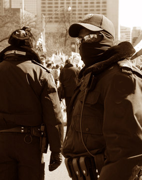 Police In Line For A Riot Gear State Officials In Line