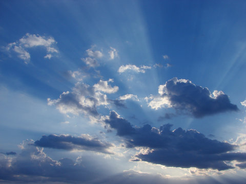 Clouds and sunrays 12