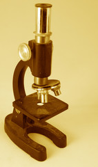 microscope in sepia