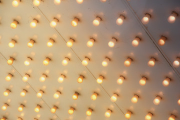 rows of light bulbs