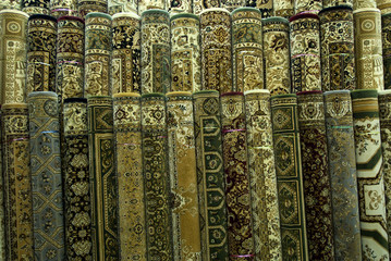 Persian carpets on display