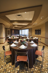 Restaurant interior.