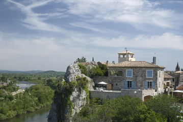 Village in Ardèche Gorges. France