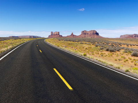 Scenic desert road.