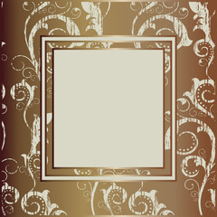  Vintage grunge beige frame