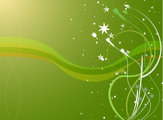 Green Flora Vector Illustration