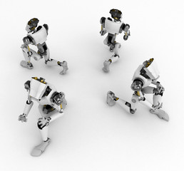 Robots Kneeling, 4 Sides