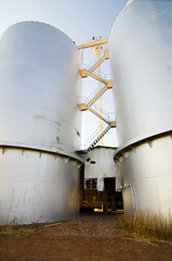 Industrial chrome steel building background