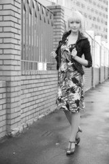 on the walk in city