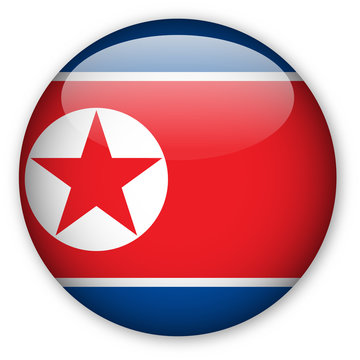 North Korea flag button