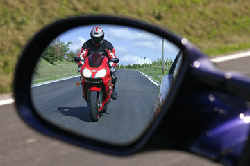 Fototapeta premium Motocykliści