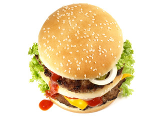 Double Burger von oben