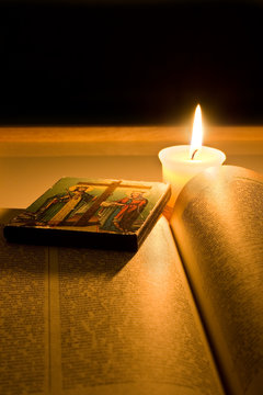 candle & bible