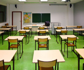 Salle de classe dans un lycée français