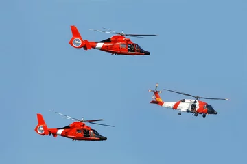 Deurstickers Coast Guard helicopter © icholakov
