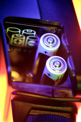 Batteries in compartment