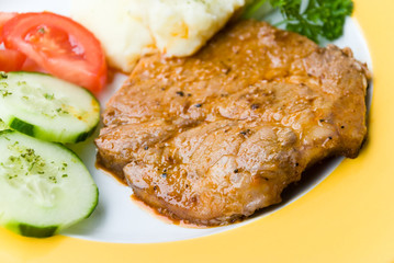 gebratener schnitzel-mariniert