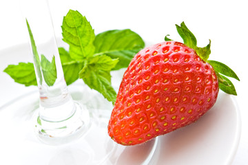 strawberry and mint