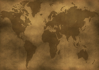 Old world map illustration