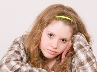 portrait of young beautiful teenager girl