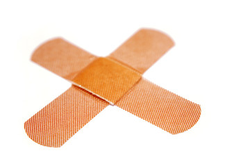 Bandaids on white