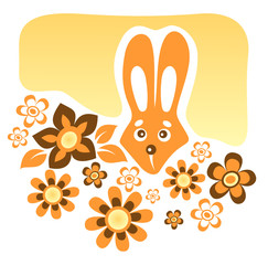 rabbit and flowers