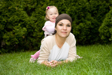 Fototapeta premium mother and daughter