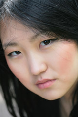 orient girl, close-up