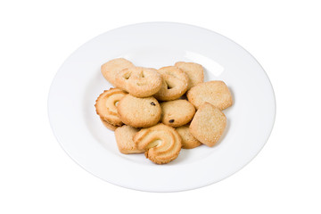 Cookie on white plate