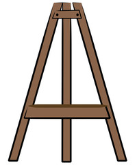 brown wooden craft or art easel 