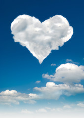 Fototapeta na wymiar Heart Shaped Clouds