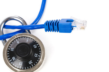 Lock and network cable