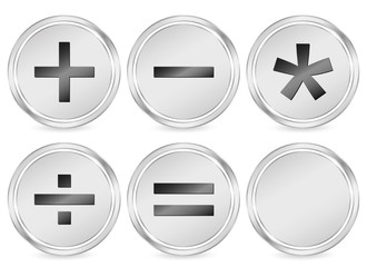 mathematics sign circle icon