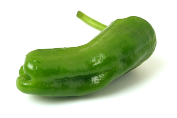  Green pepper isolated on the white background