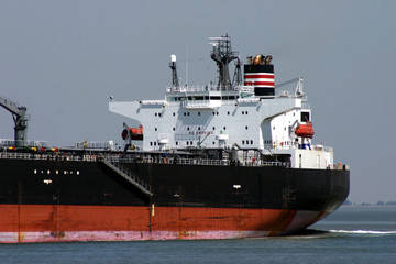 Naklejka premium cargo ship bridge