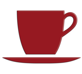 Tasse à café rouge