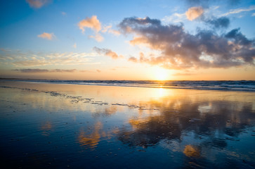 sunset on the beach
