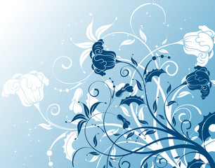 Fototapeta na wymiar Flower background, element for design, vector illustration