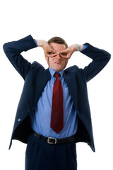 The pilot of business. Isolated on white