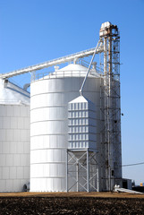 White Grain Bins, Vertical