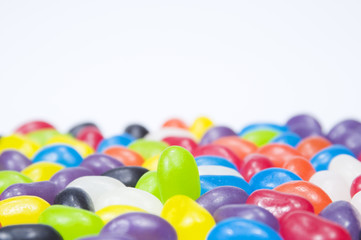 green jelly bean standing out
