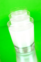Glasses Of Full Cream Milk