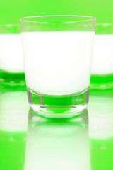 Glasses Of Full Cream Milk