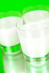 Glasses Of Full Cream Milk