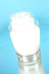 Glasses Of Full Cream Milk
