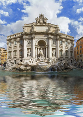 Fototapeta na wymiar Fontana di Trevi Roma