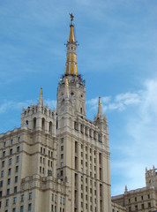 Fototapeta na wymiar Stalin skyscraper one of seven in Moscow