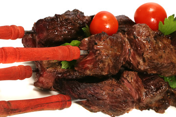 hot grilled beef meat