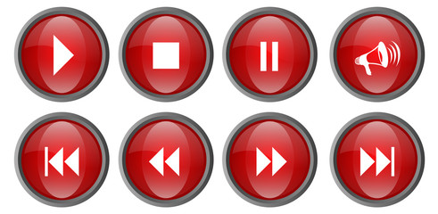 Music Control buttons (red)