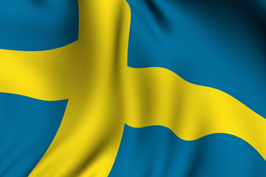 Rendered Swedish Flag